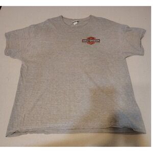 Harley Davidson Chicago T Shirt 2X Large Grey Short Sleeve Motor Cycle Y2k JJ
